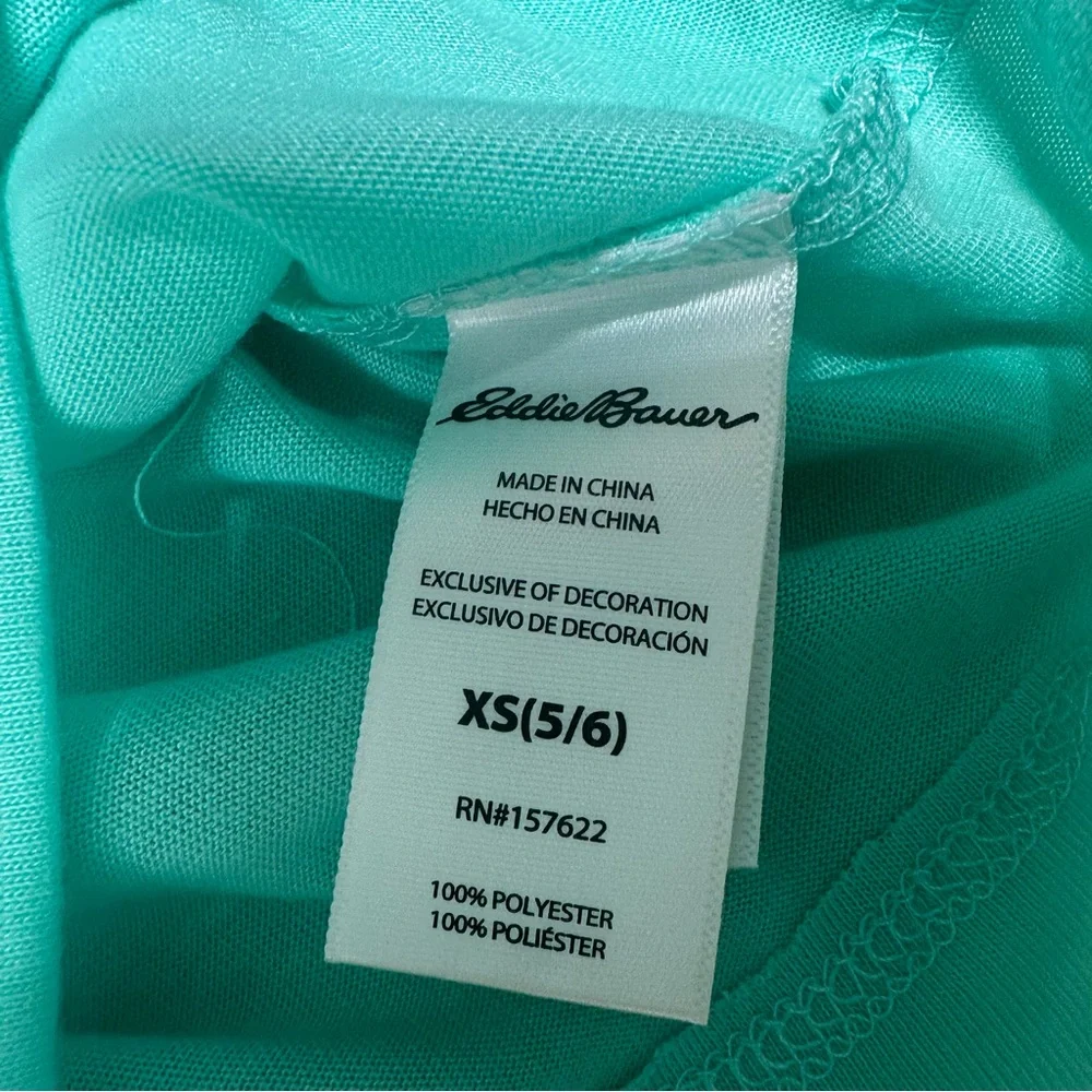Eddie Bauer Girls Pajamas‎ 4 Piece matching fleece Pants Graphic Top Size XS 5/6
